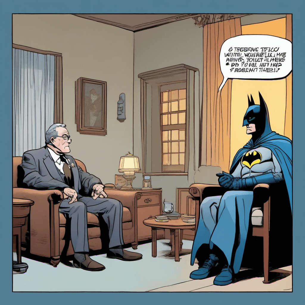 Batman Therapy Parody Tees