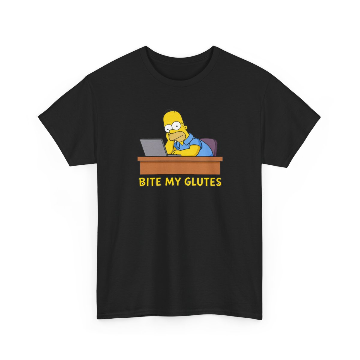 Homer Simpson Bite My Glutes Parody Tee